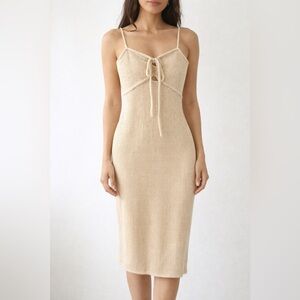 House of Harlow 1960 crochet cream dress